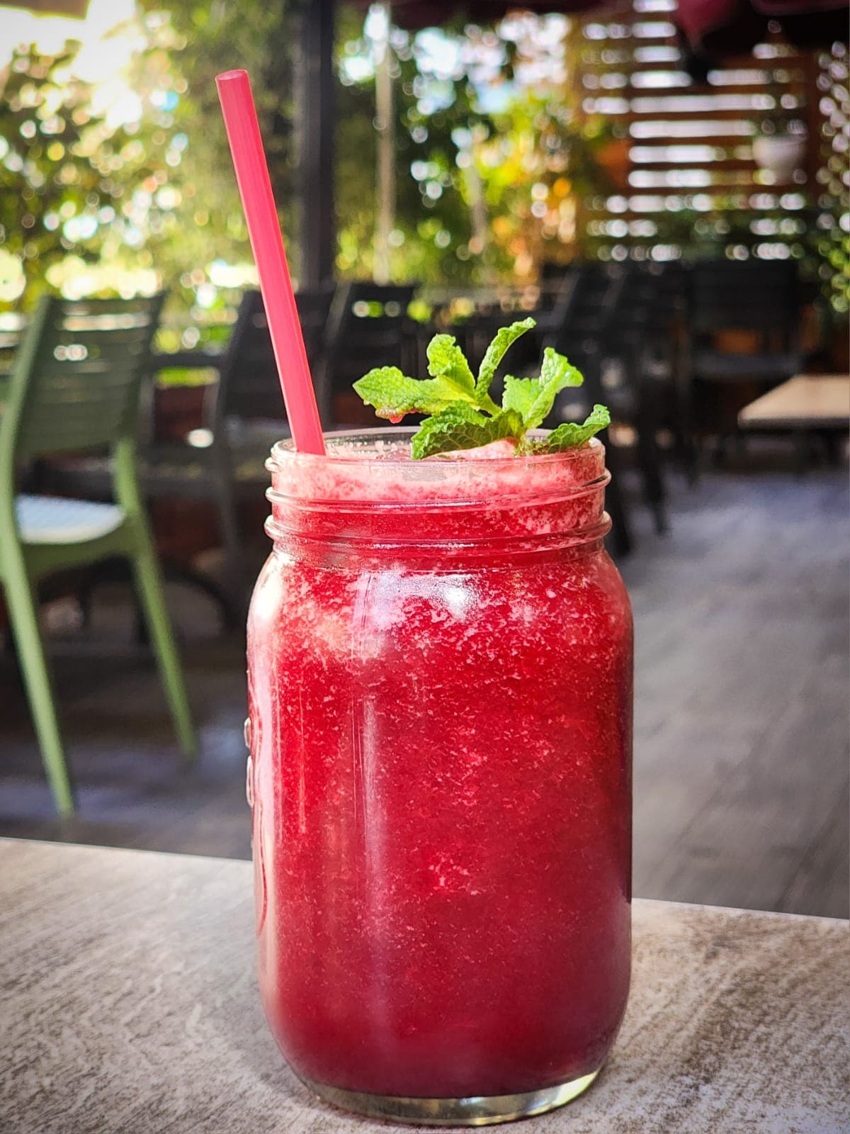 Jus de fruits rouges pressé minute